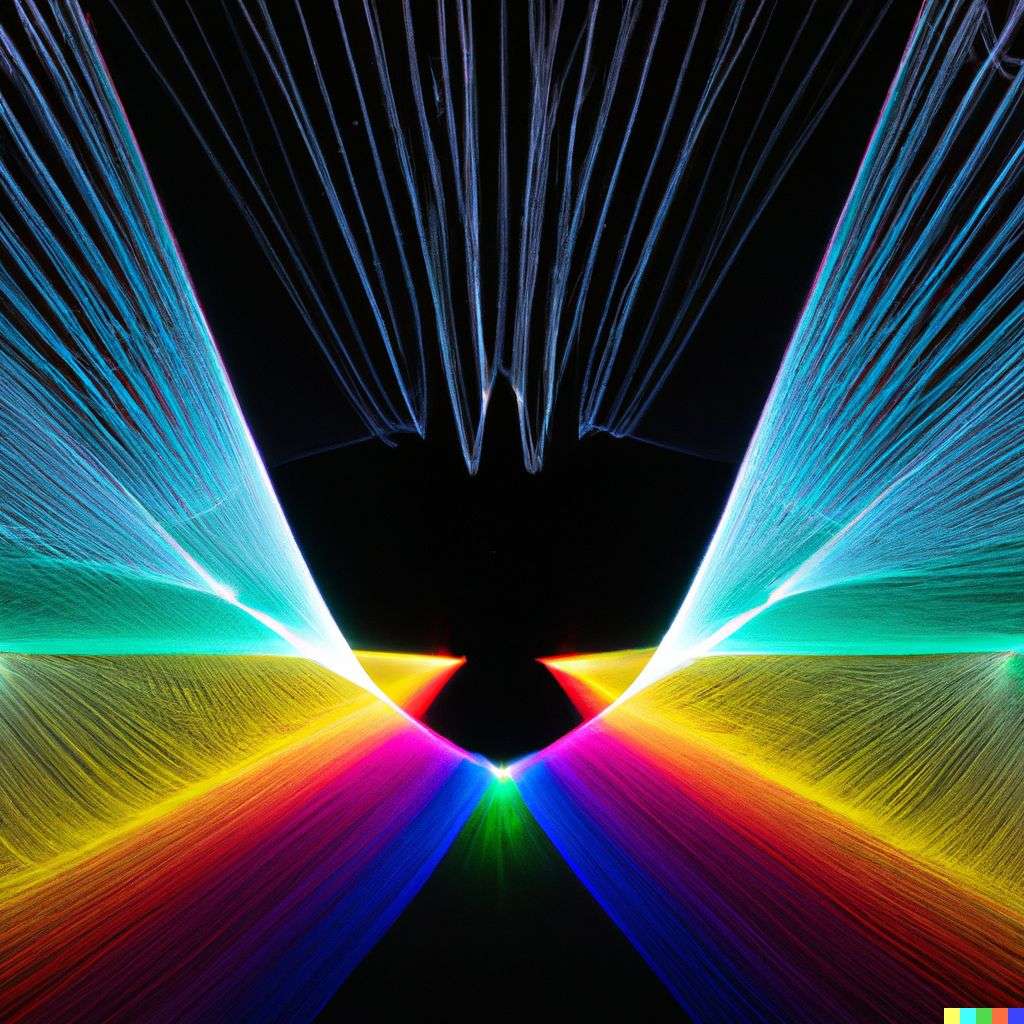 a representation of anxiety, light painting by Gabriel Dawe
